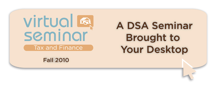 2010 Tax Webinar Banner