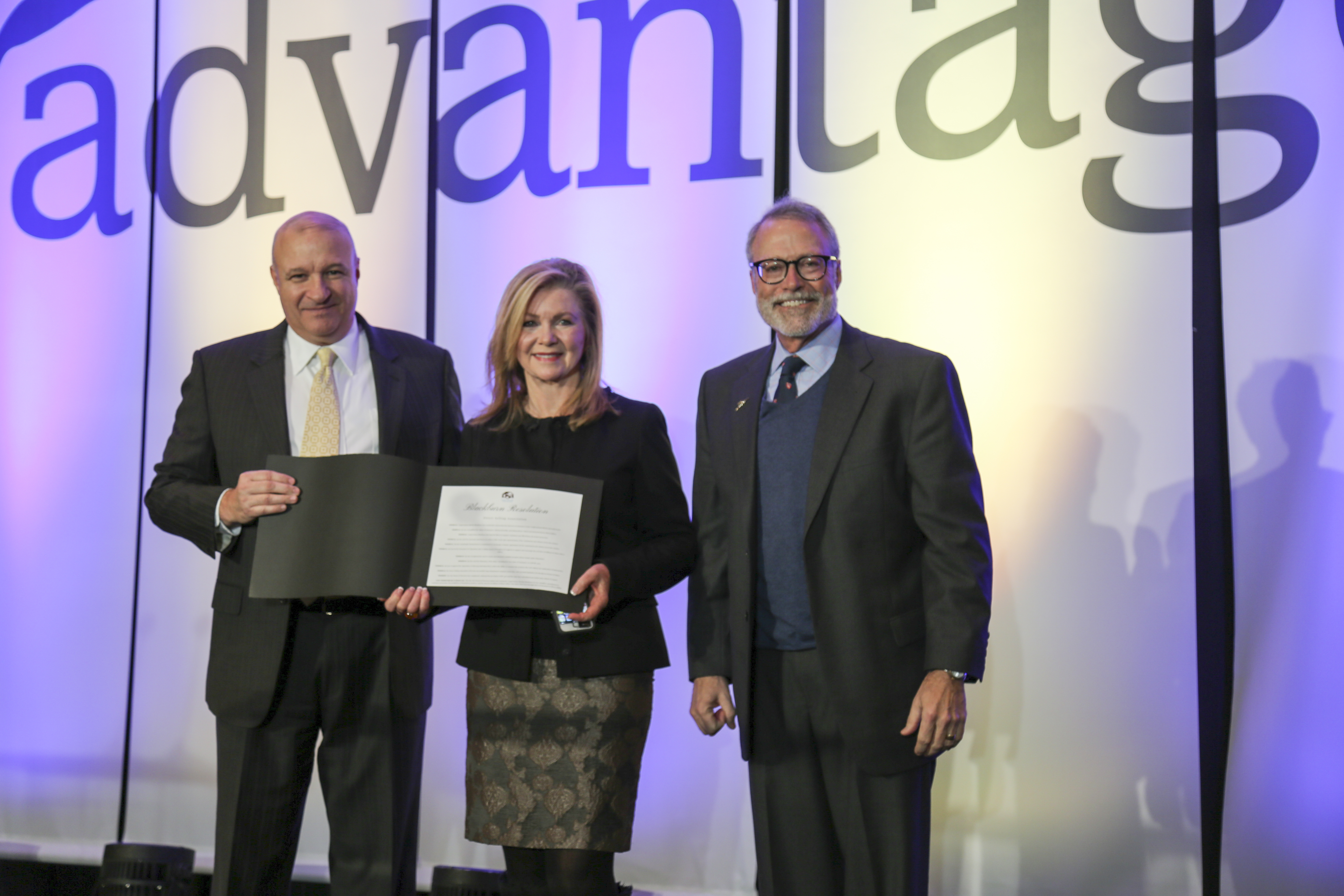 From L to R: John Webb, DSA; Rep. Marsha Blackburn (R-TN); Dan Moore, President, Southwestern Advantage